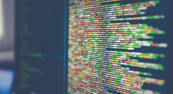 Display with web development code